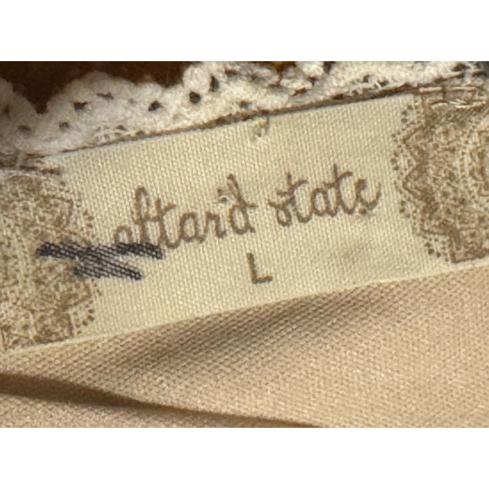 Altar'd State Womens Dusty Rose Floral Lace V-Neck Fit and Flare Mini Dress L - Picture 6 of 12